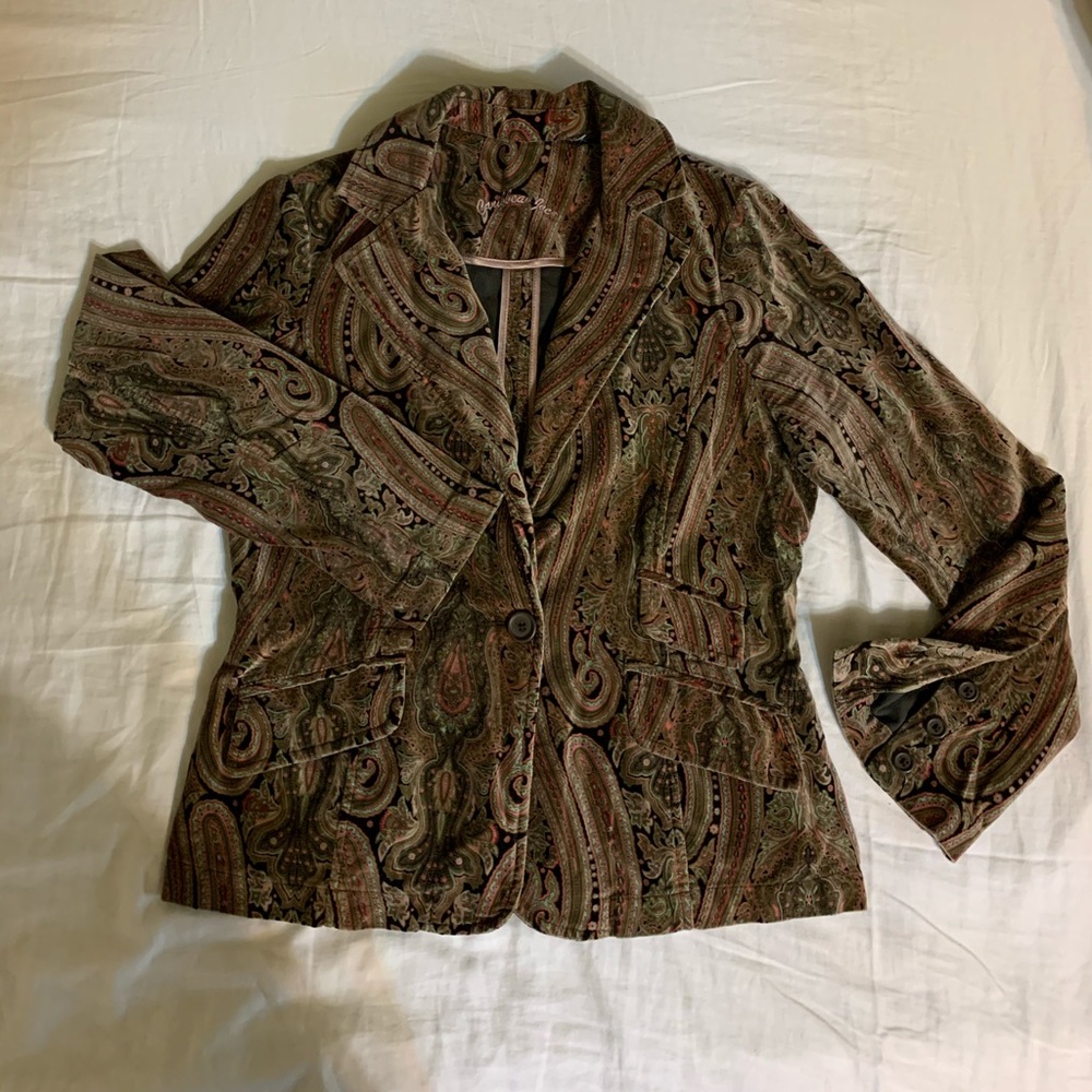 Psychedelic Velvet Paisley Jacket - Picture 2 of 6